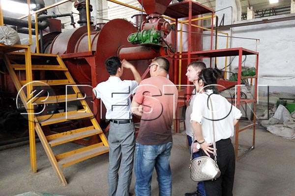 Russian Customer were visiting Beston biomass pyrolysis plant